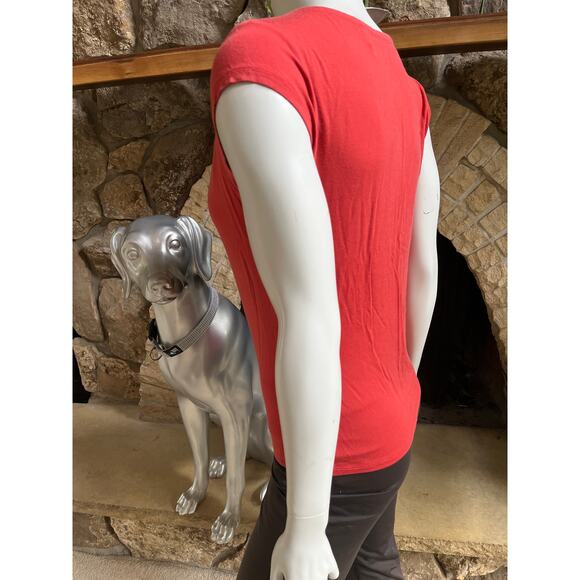 Toad and Company Red Tencel Short Sleeve Shirt Women's Size Small - Picture 2 of 6